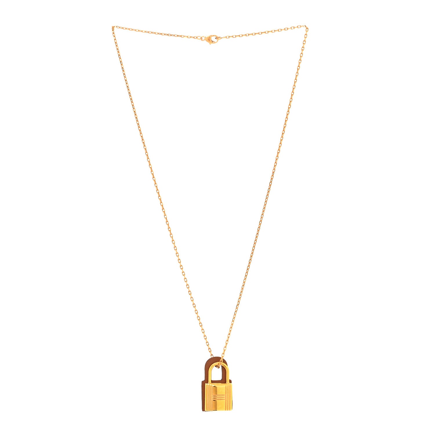 Hermes Swift Small O'Kelly Pendant Necklace Gold 3 of 5