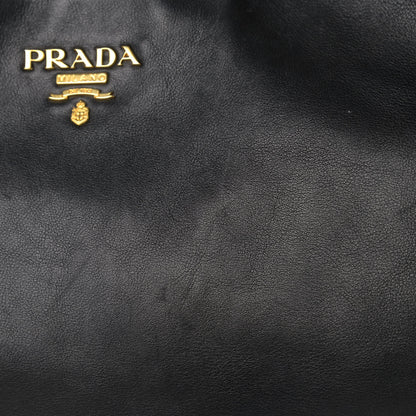 Prada Soft Calf Chain Tote Black 13 of 14