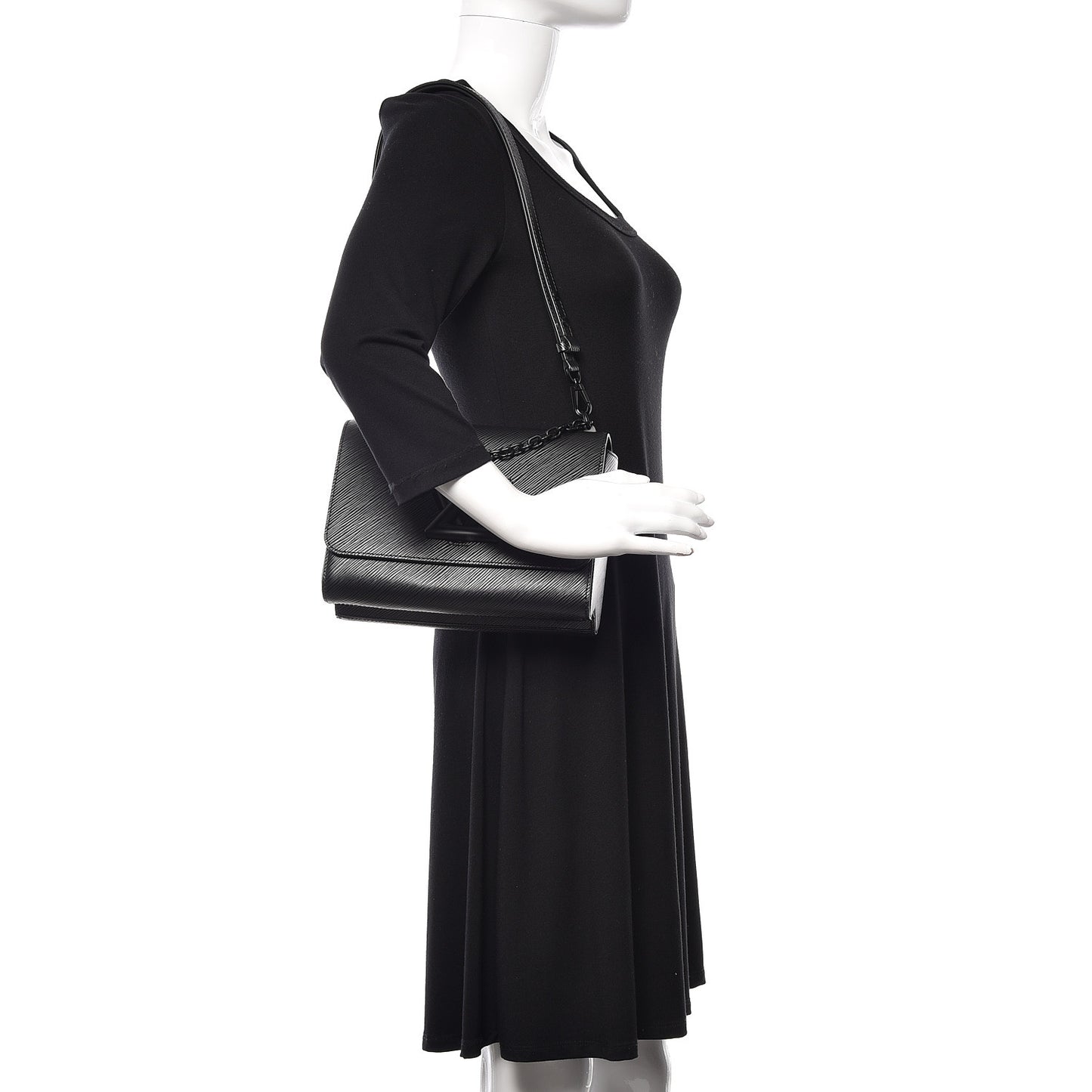 Epi Twist Shoulder Bag MM Matte Black