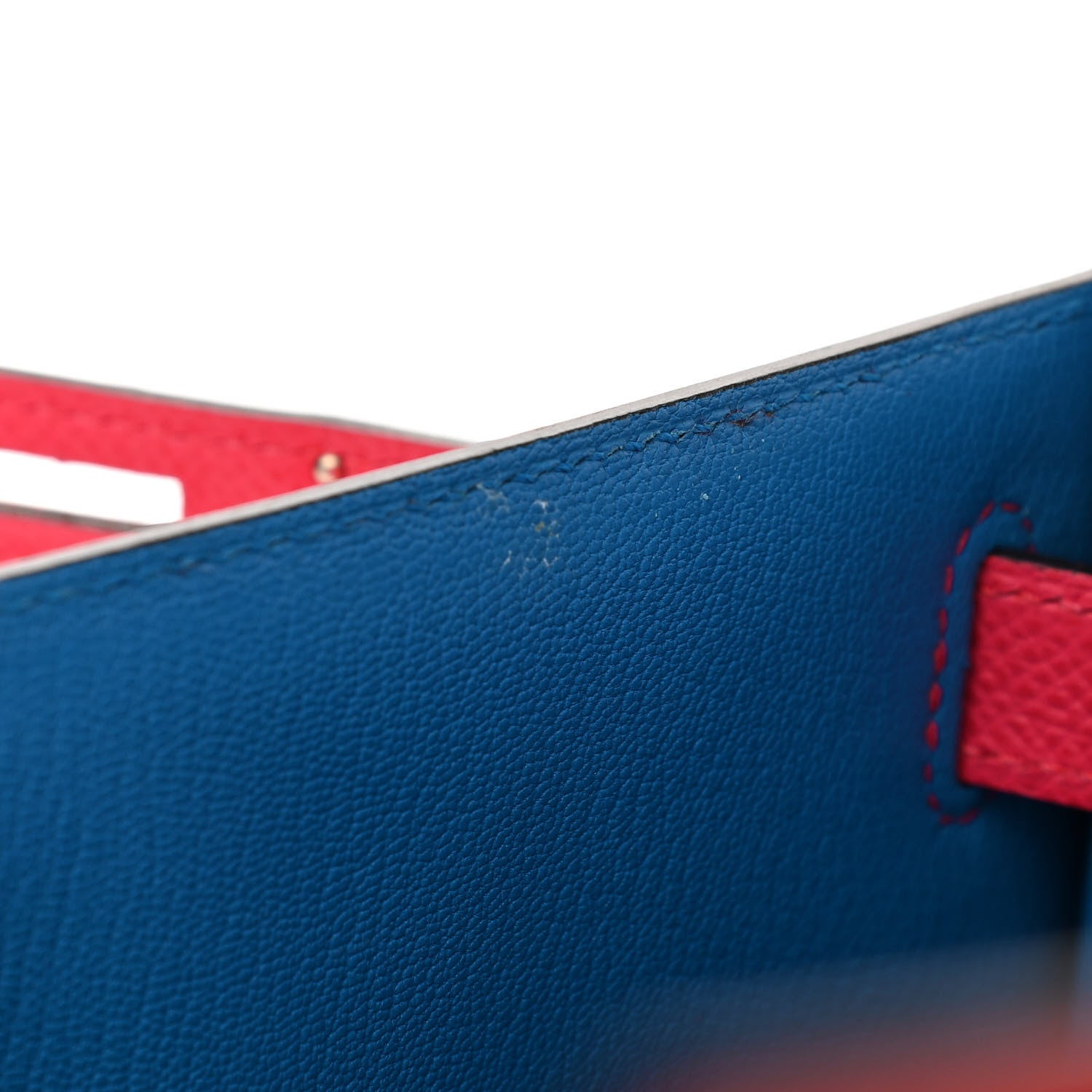 Hermes Epsom Casaque Kelly Sellier 28 Rouge Coeur Rose Extreme Bleu Zanzibar 11 of 12