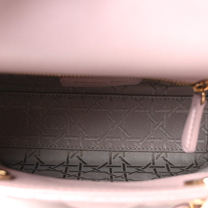 Christian Dior Metallic Lambskin Cannage Mini Lady Dior Lotus 5 of 10