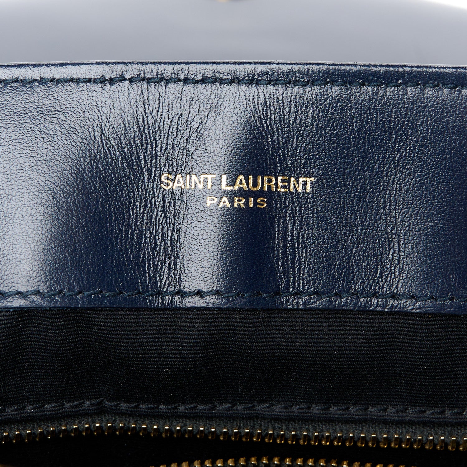 Saint Laurent Calfskin Y Quilted Monogram Medium Loulou Chain Satchel Deep Marine 6 of 11