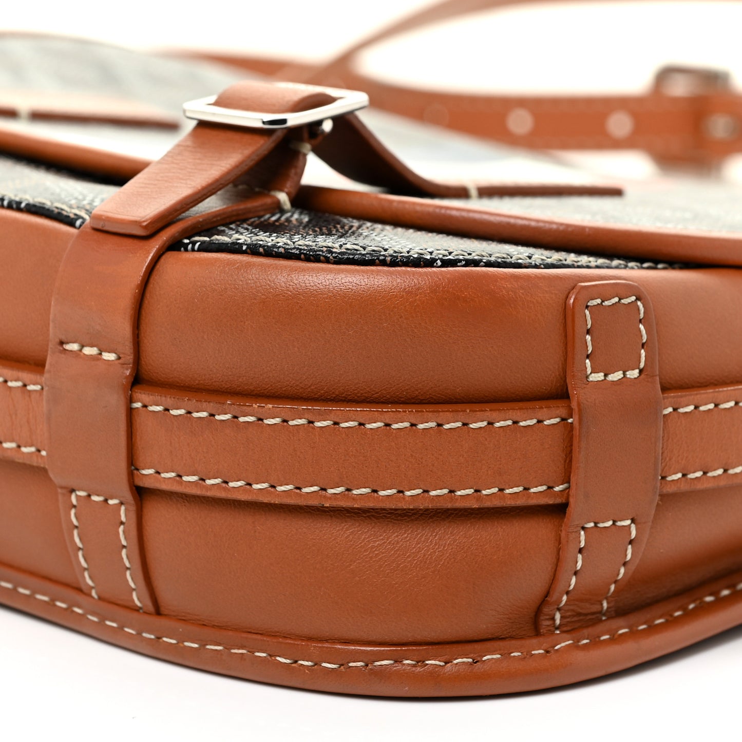 Goyardine Belvedere PM Messenger Bag Black Gold