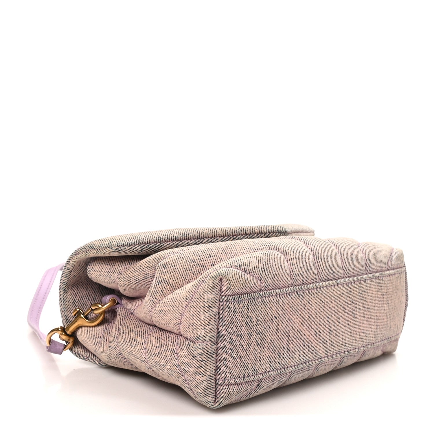 Saint Laurent Denim Y Quilted Monogram Toy Loulou Crossbody Bag Bleached Lilac 4 of 10