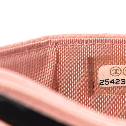 Chanel Caviar Quilted Boy Card Holder Light Pink 8 of 9