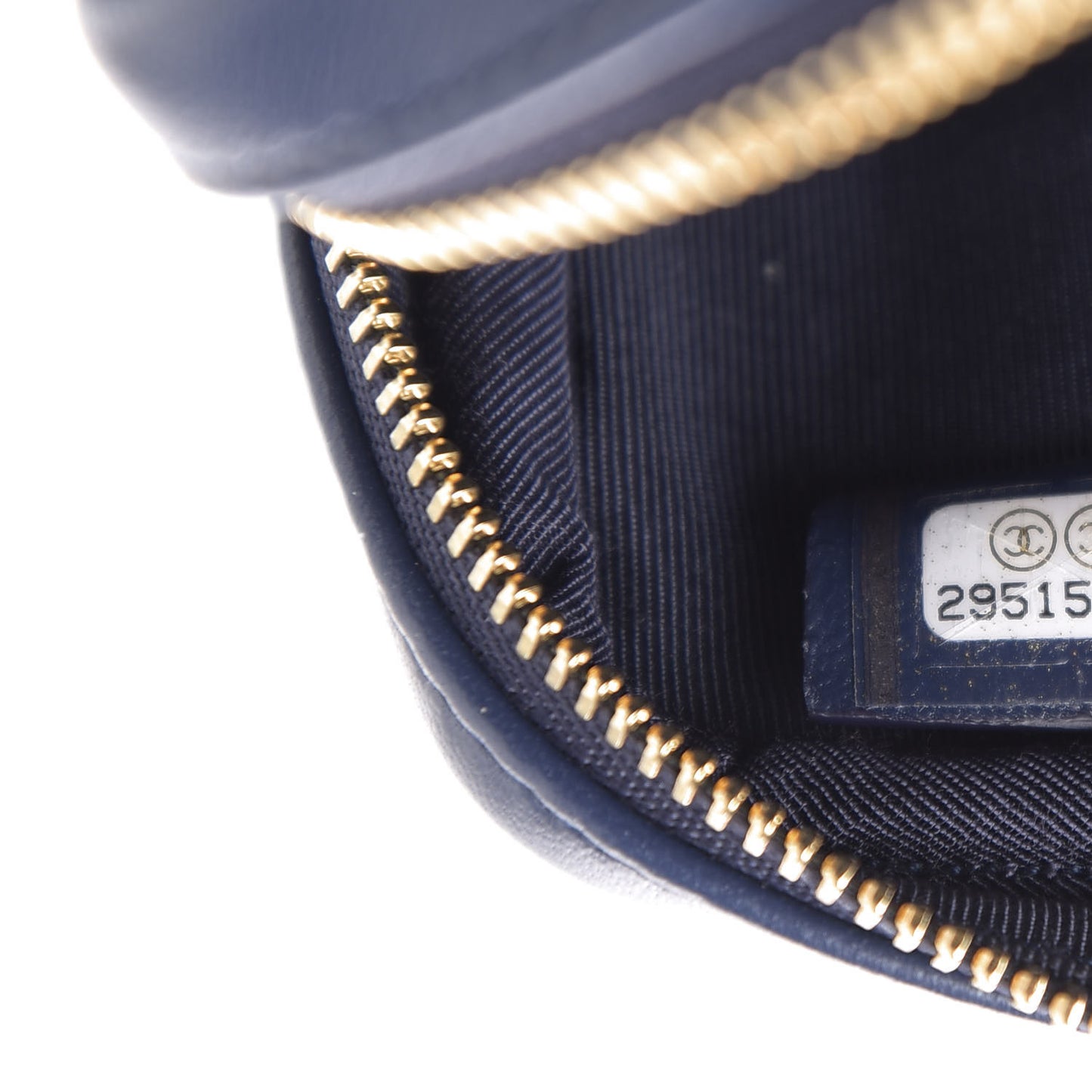 Lambskin Quilted Waist Bag With Pouch Blue