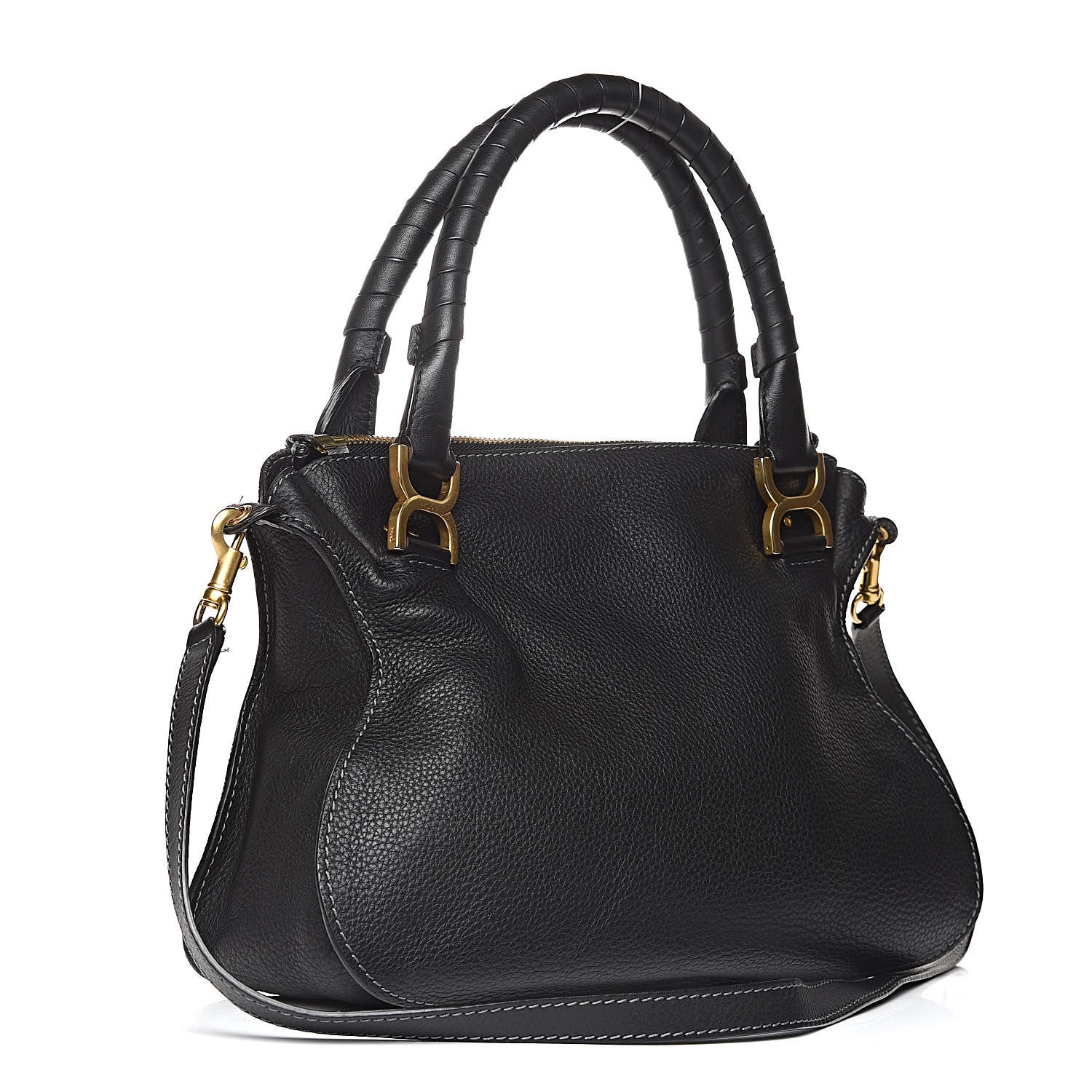 Chloe Calfskin Medium Marcie Satchel Black 3 of 12