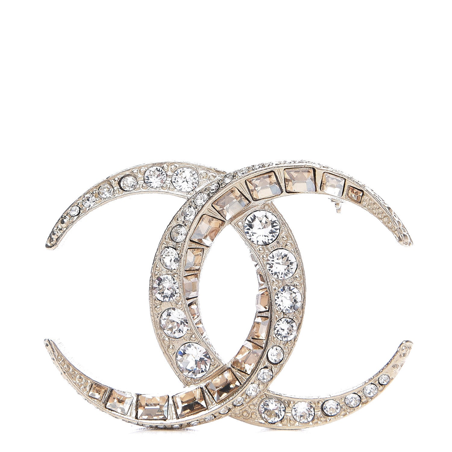 Chanel Baguette Crystal Dubai CC Brooch Gold 1 of 4