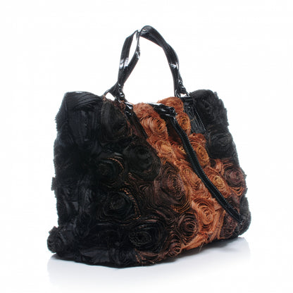 Valentino Garavani Satin Twill Rosette Tote Black 3 of 7