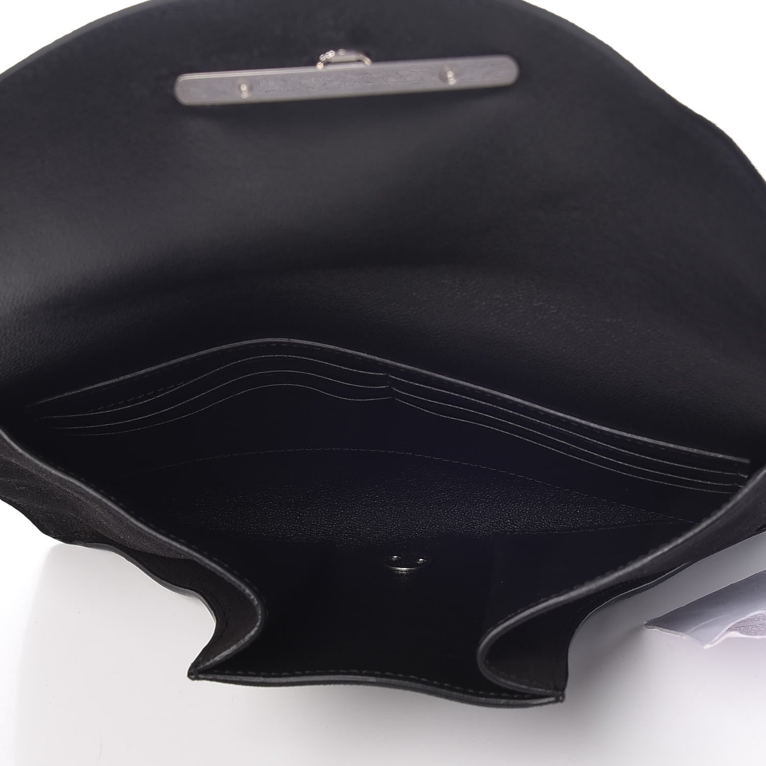 Celine Suede Calfskin Clutch on Chain Black 5 of 7