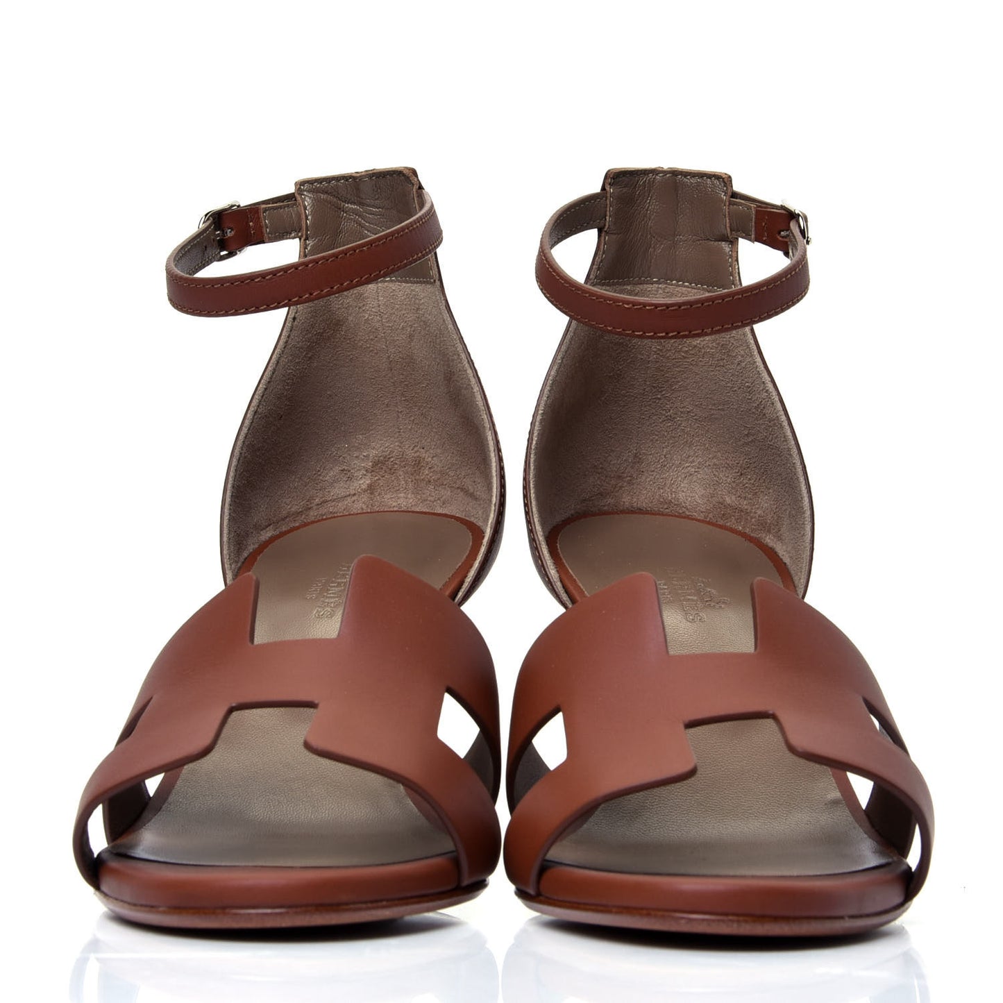 Calfskin Legend Wedge Sandals 40.5 Gold