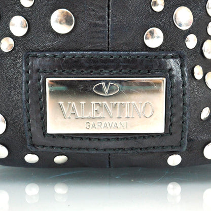 Valentino Garavani Leather Studded Petale Tote Black 11 of 12