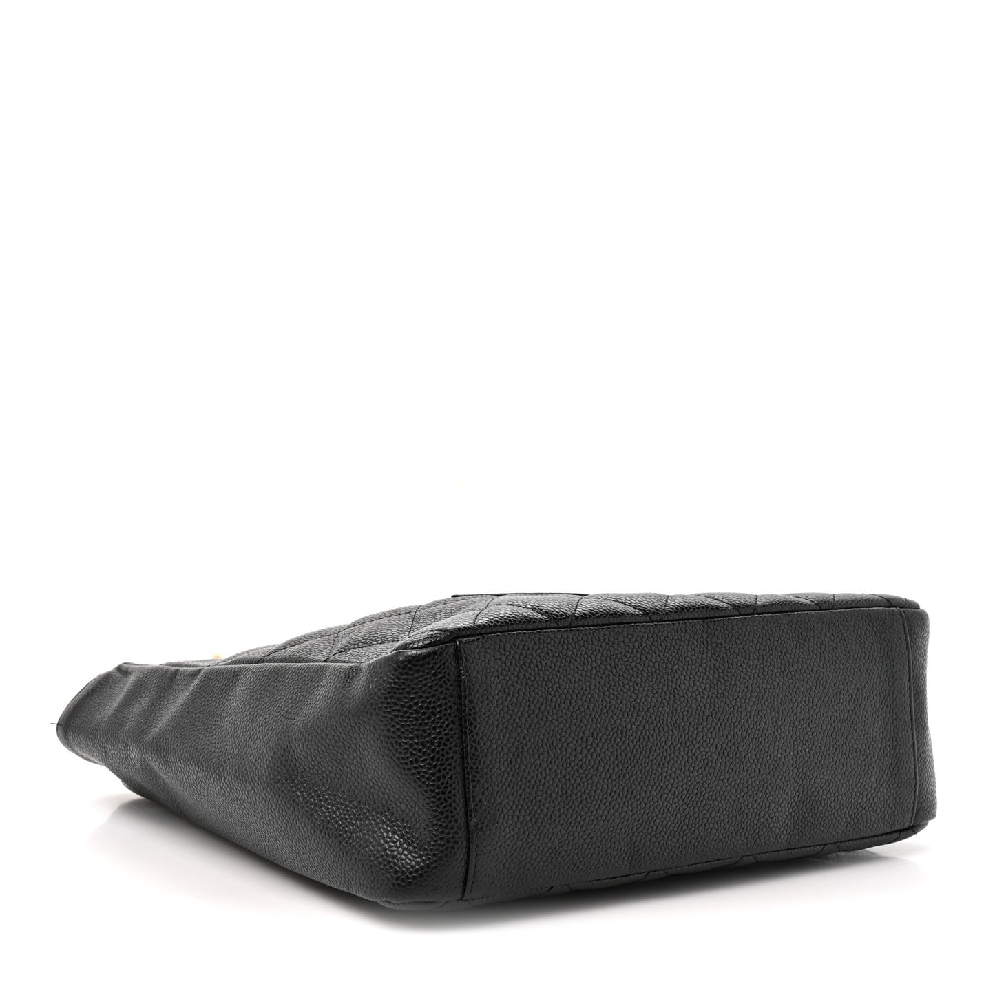 Caviar Quilted Petit Shopping Tote PST Black