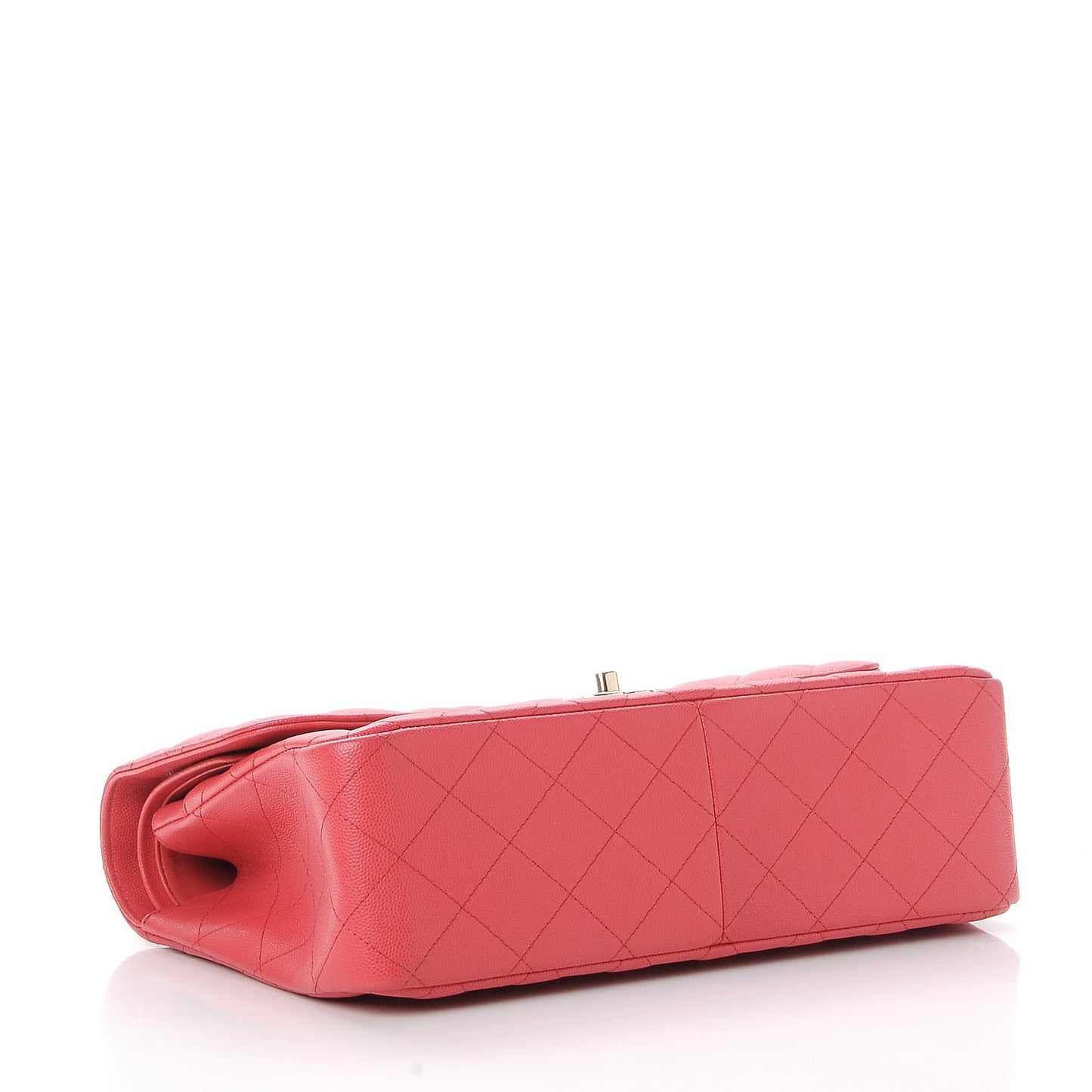 Caviar Quilted Jumbo Double Flap Dark Pink