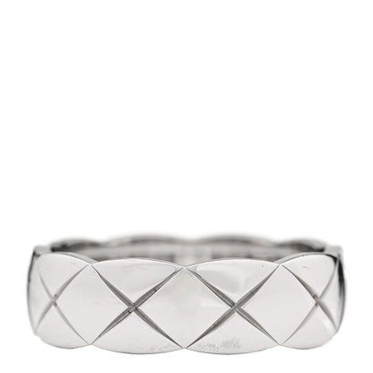 Chanel 18K White Gold Small Coco Crush Ring 62 10 1 of 6