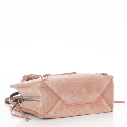 Balenciaga Baby Daim Suede Papier Mini A4 Zip Around Tote Bois De Rose 4 of 8
