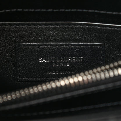 Saint Laurent Calfskin Y Quilted Monogram Small Loulou Chain Satchel Black 7 of 11
