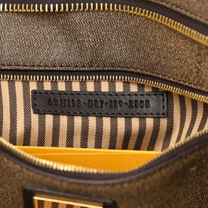 Fendi Zucca Spalmati Medium Roll Tote Tobacco Moro 7 of 14