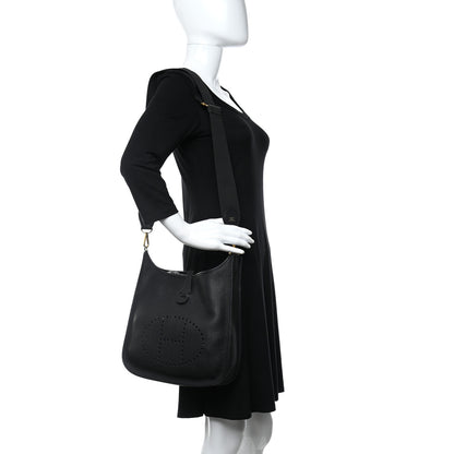 Hermes Taurillon Clemence Evelyne III PM Black 3 of 9