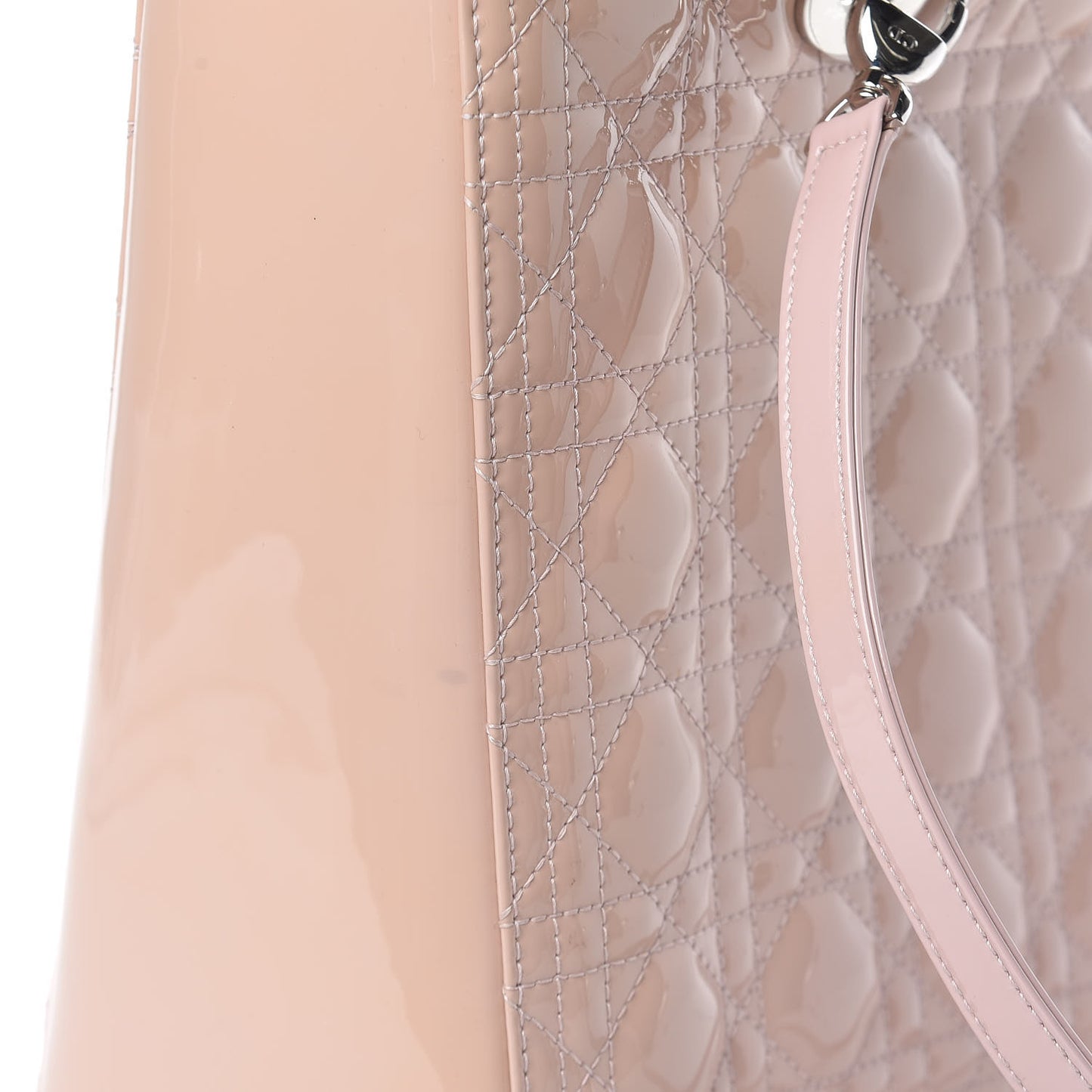 Patent Cannage Large Lady Dior Light Pink