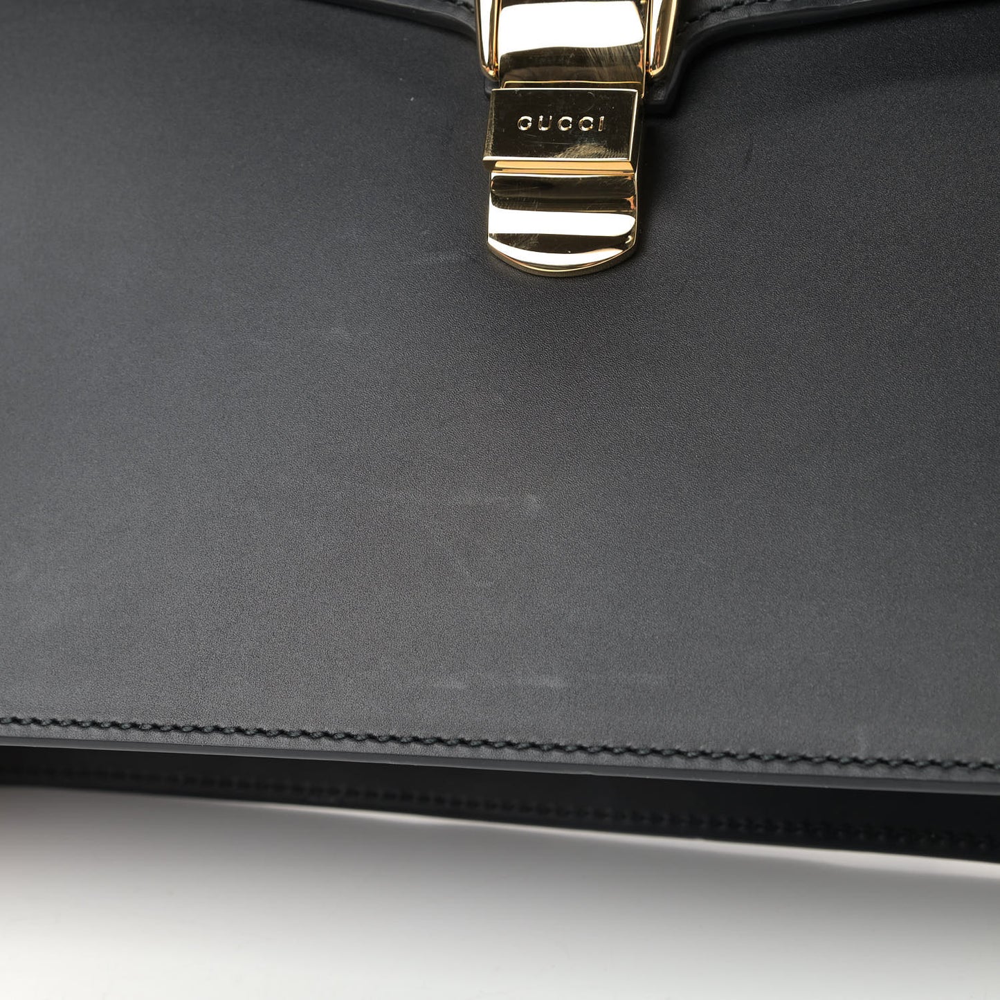 Calfskin Medium Sylvie Top Handle Bag Black