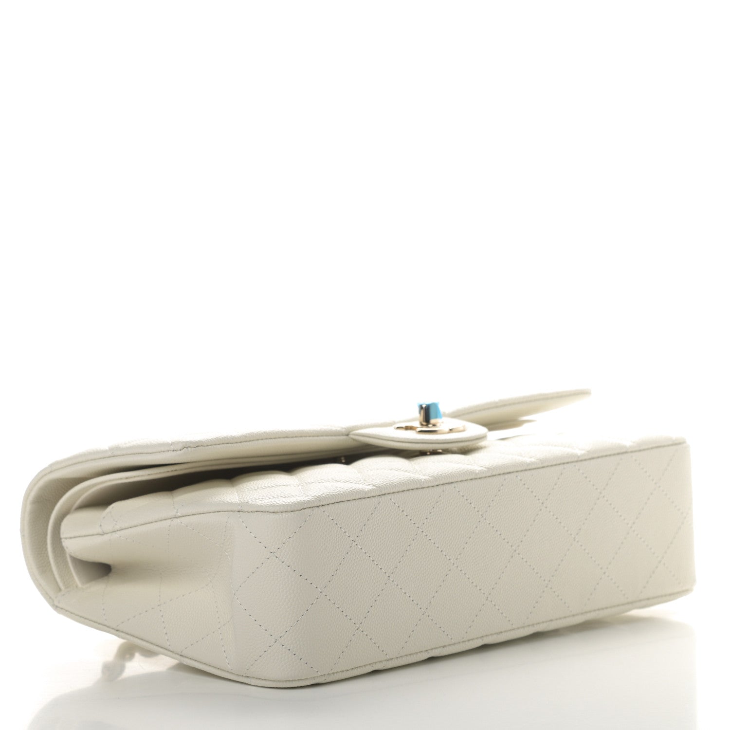 Chanel Caviar Quilted Medium Double Flap White 4 of 11