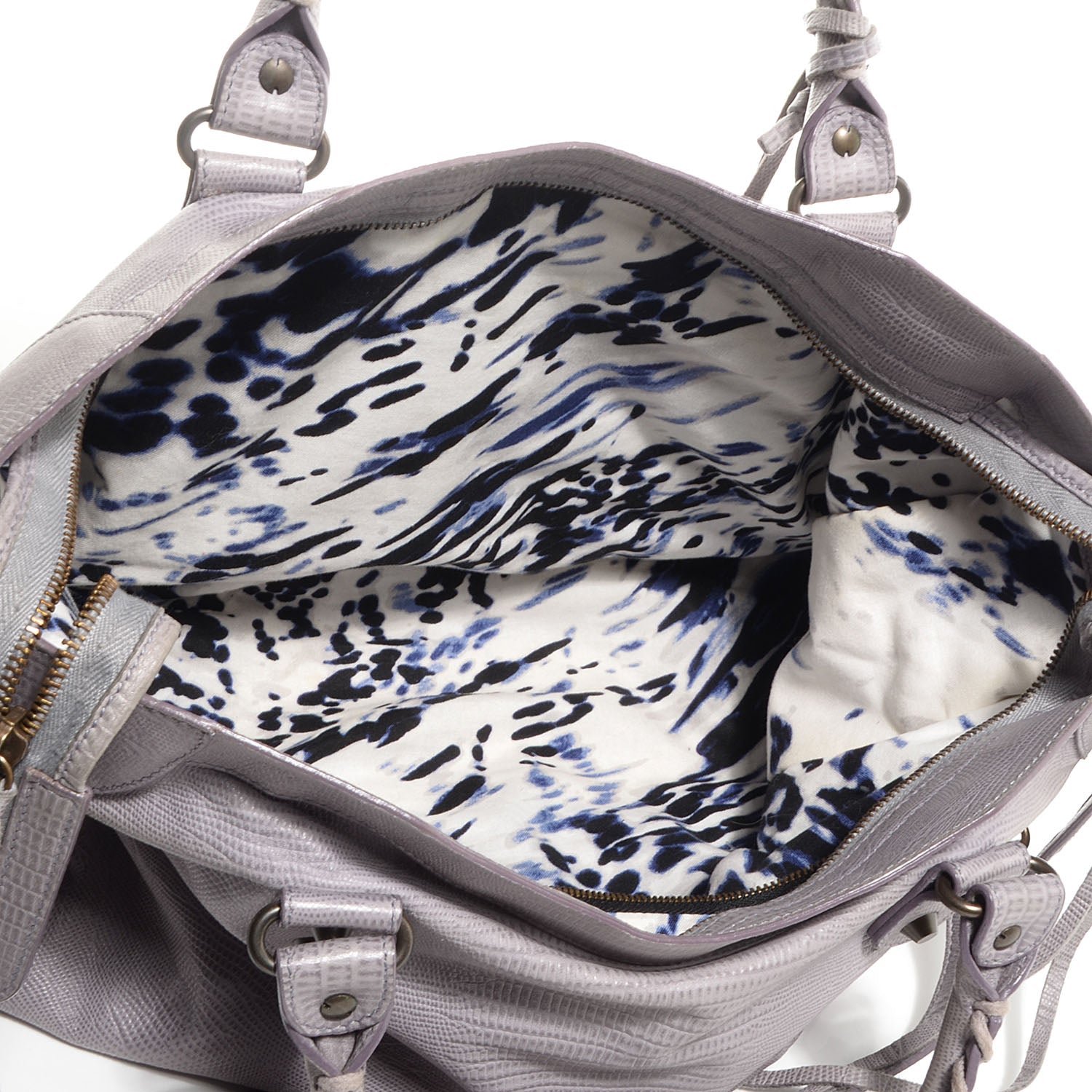 Balenciaga Agneau Lizard Embossed City Fer 9 of 12