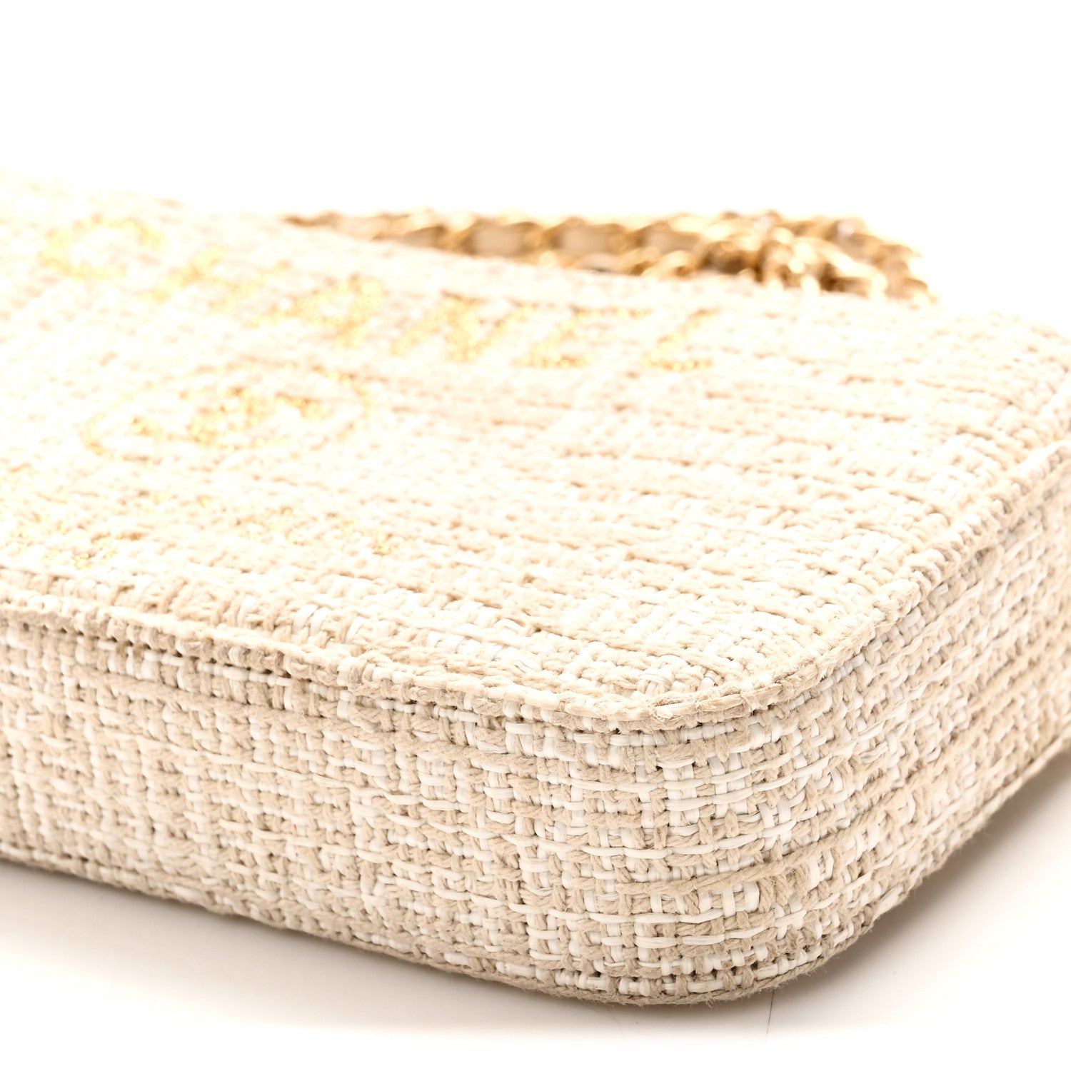 Chanel Canvas Small Deauville Clutch With Chain Light Beige 12 of 12