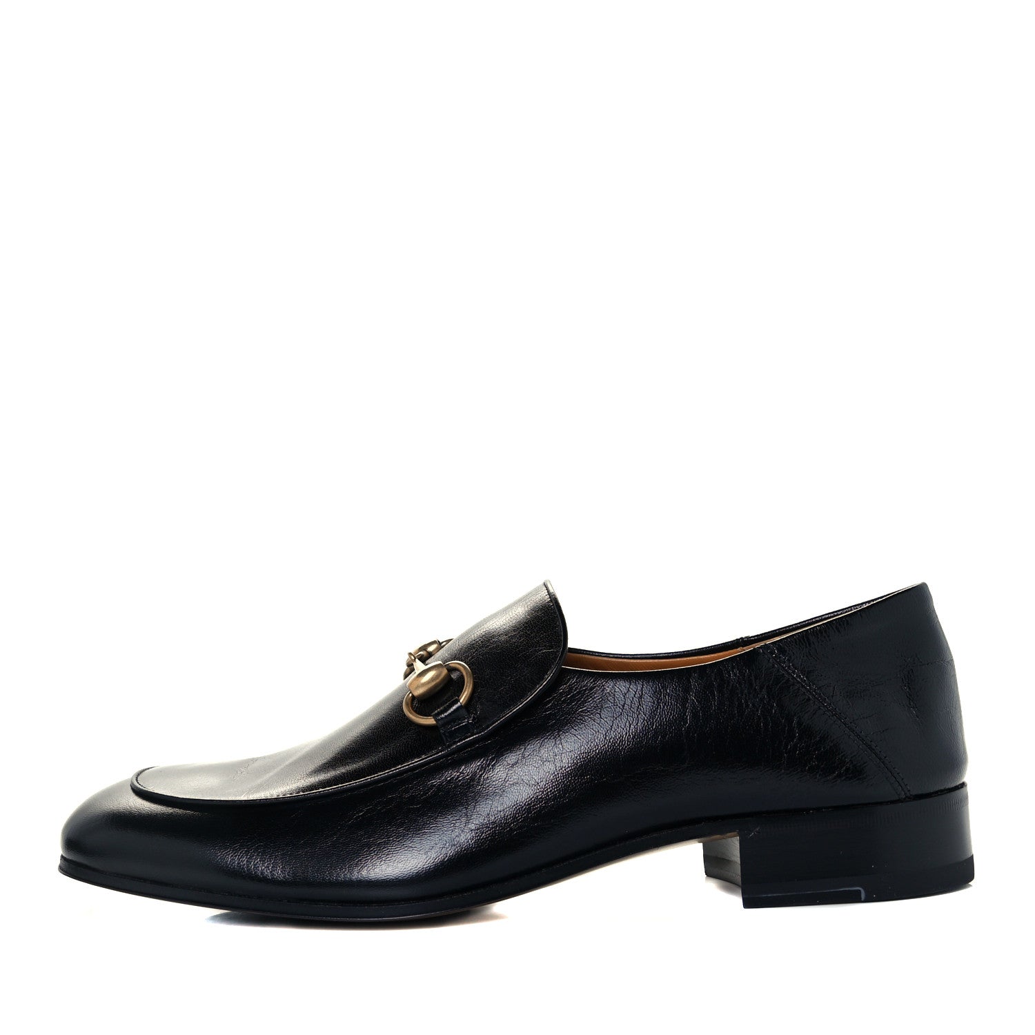 Gucci Goatskin Mens Horsebit Loafers 8.5 Black 1 of 10