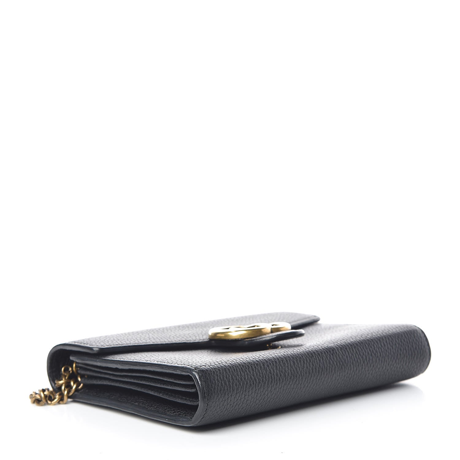 Gucci Calfskin GG Marmont Chain Wallet Black 4 of 16