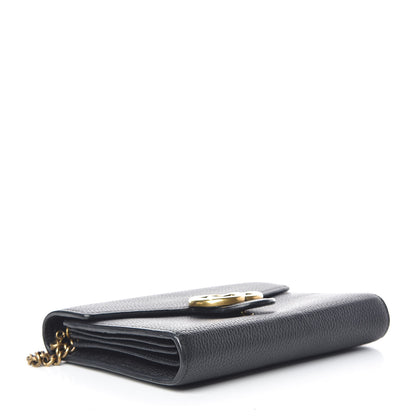 Gucci Calfskin GG Marmont Chain Wallet Black 4 of 16