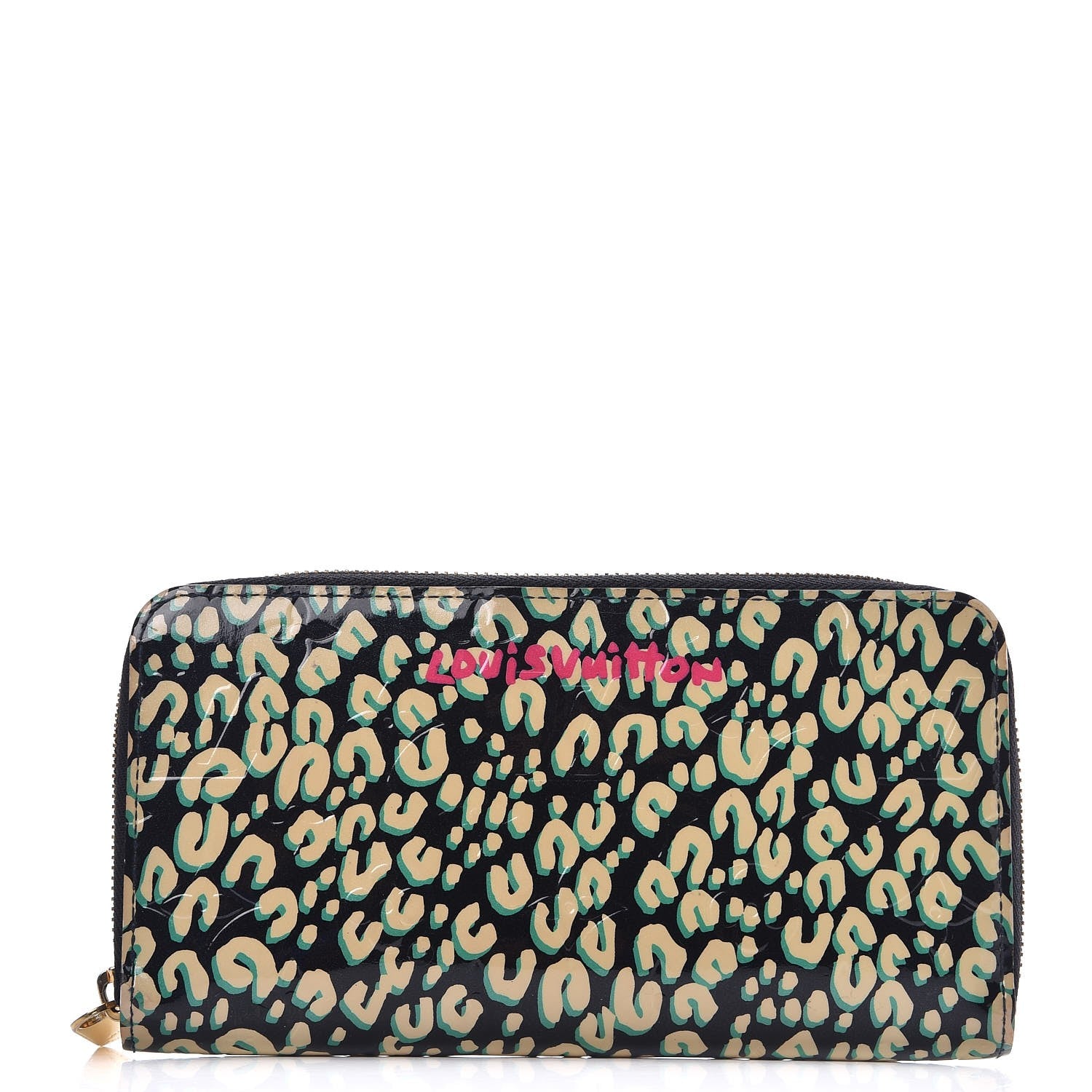 Louis Vuitton Vernis Leopard Zippy Wallet Blue Infini 1 of 7