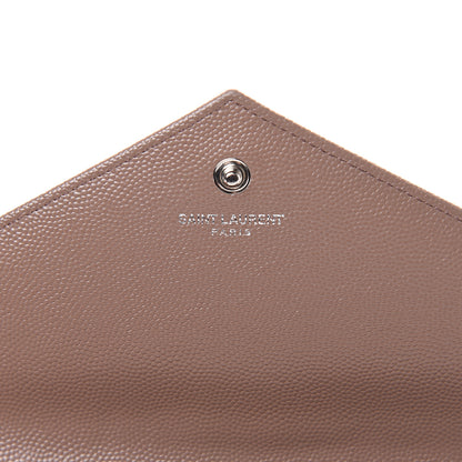 Saint Laurent Grain De Poudre Matelasse Chevron Monogram Chain Wallet Fard 5 of 16