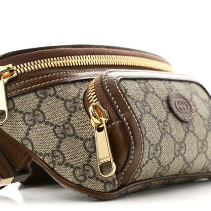 Gucci GG Supreme Monogram Textured Calfskin Retro Interlocking G Belt Bag Beige Ebony Brown Sugar 8 of 9