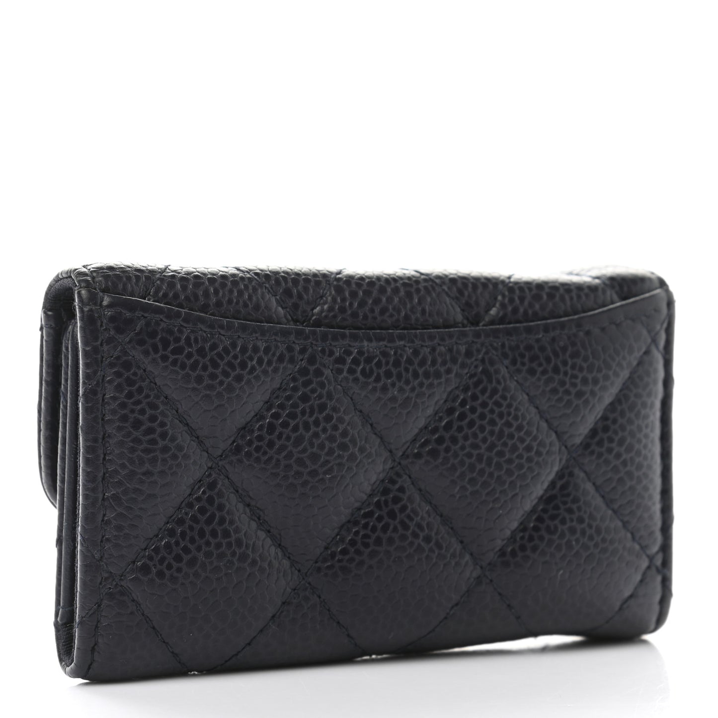 Caviar Quilted 6 Key Holder Blue