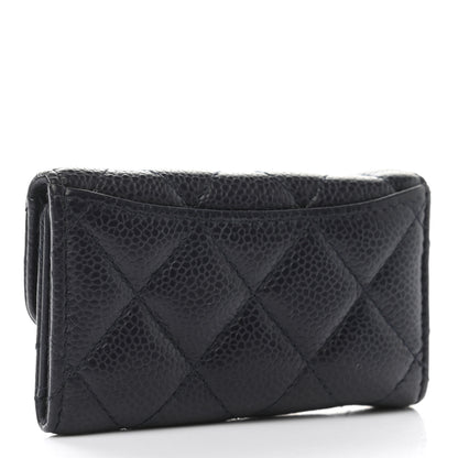 Chanel Caviar Quilted 6 Key Holder Blue 3 of 10