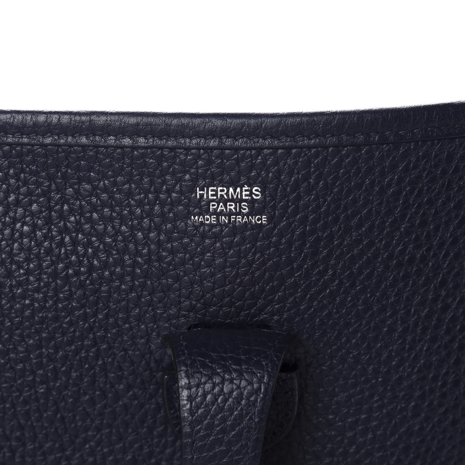 Hermes Taurillon Clemence Evelyne III PM Bleu Nuit 8 of 10