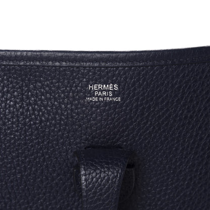 Hermes Taurillon Clemence Evelyne III PM Bleu Nuit 8 of 10