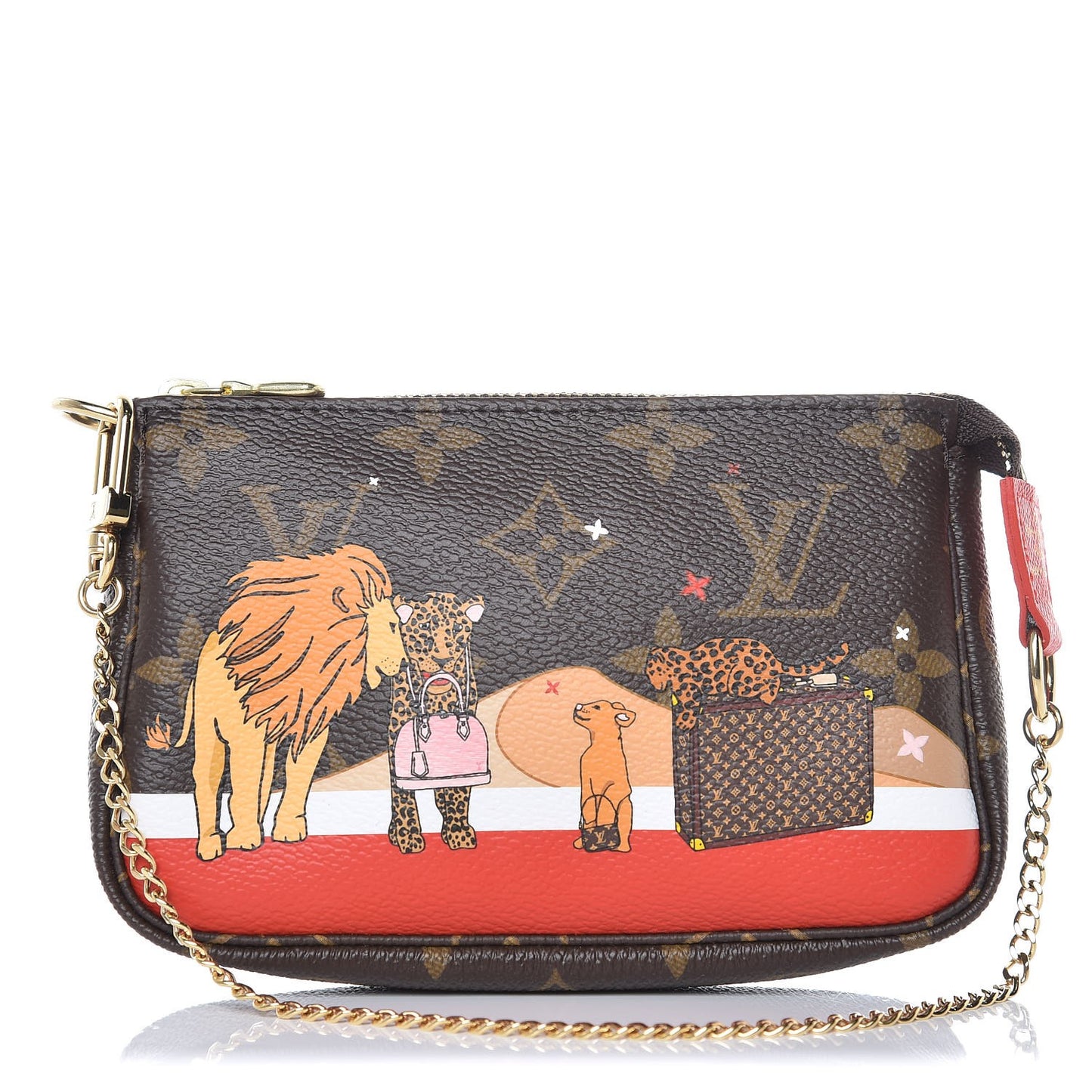 Monogram 2018 Christmas Animation Mini Cats Pochette Accessories