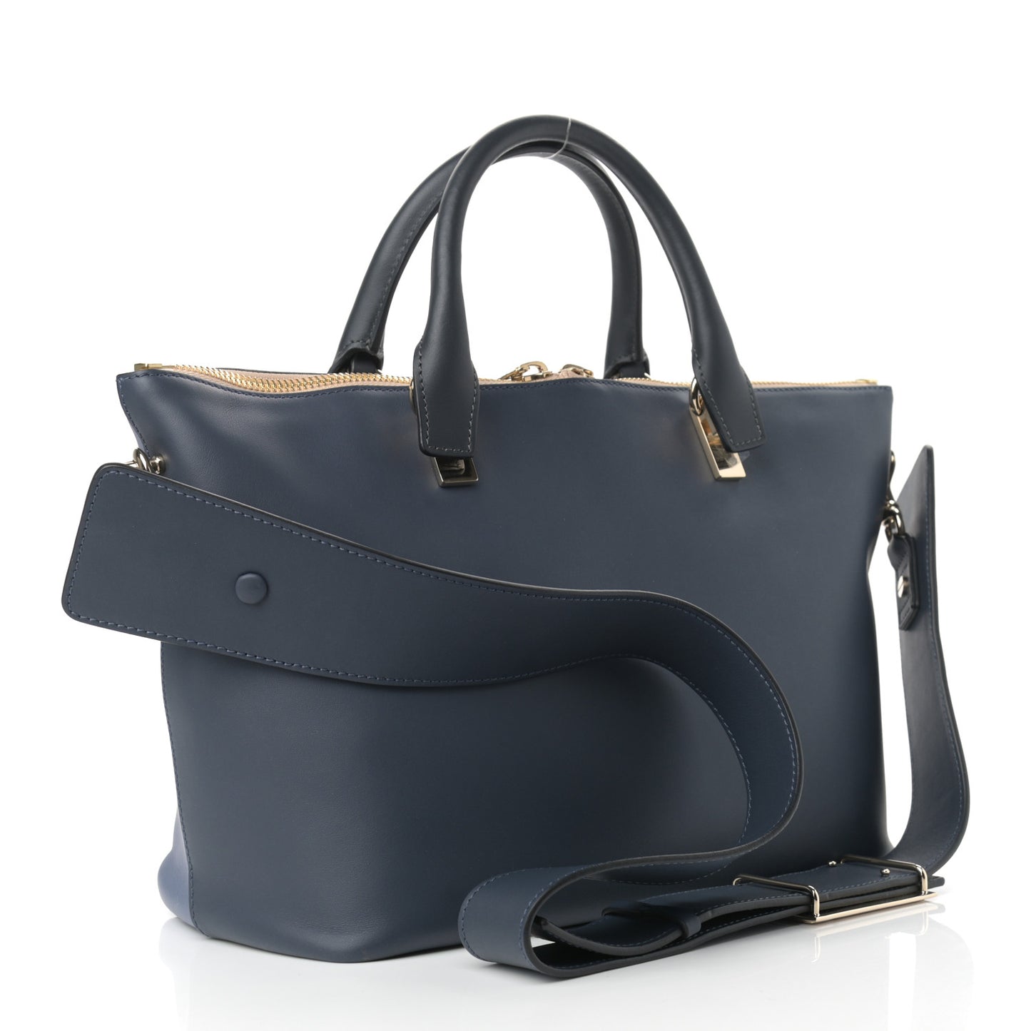 Smooth Calfskin Medium Baylee Tote Street Blue Navy