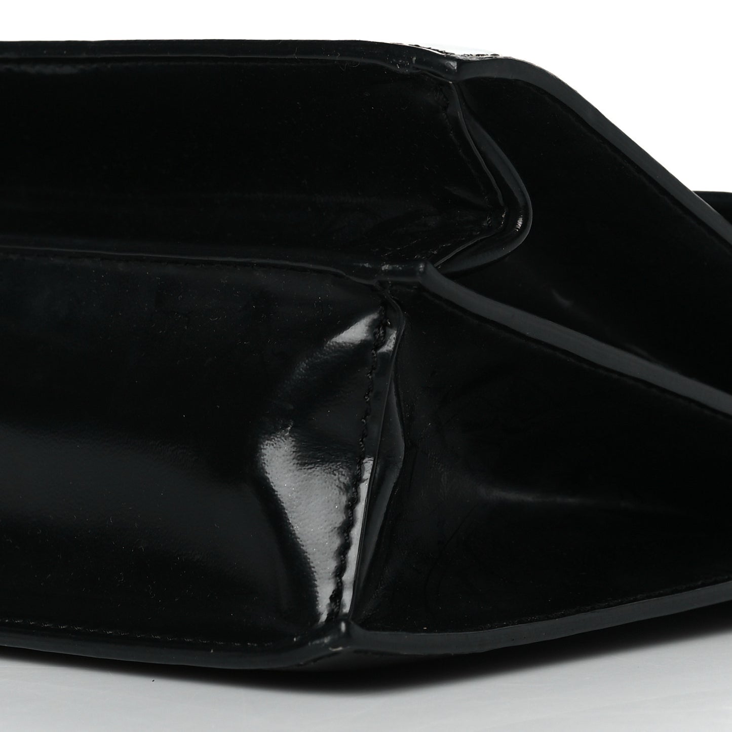 Nappa Large Diamante Flap Black