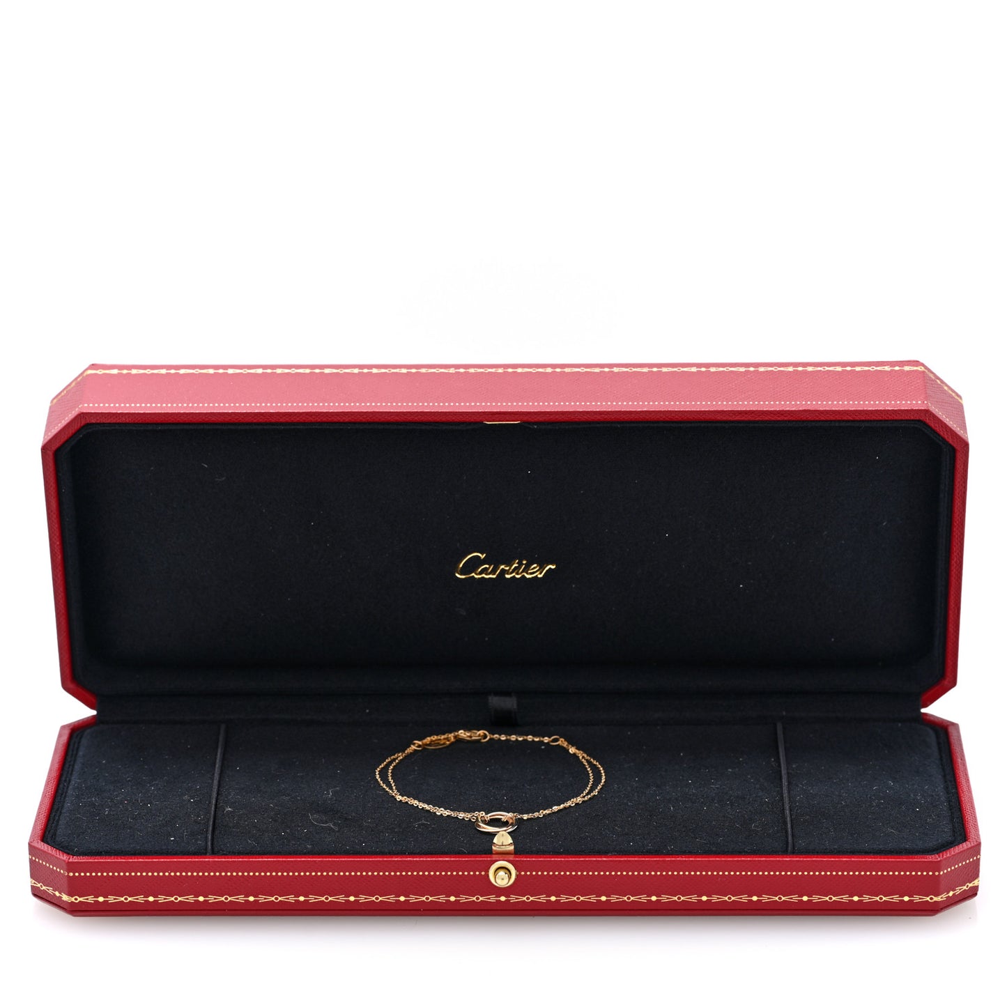 18K Pink Yellow White Gold Trinity Bracelet