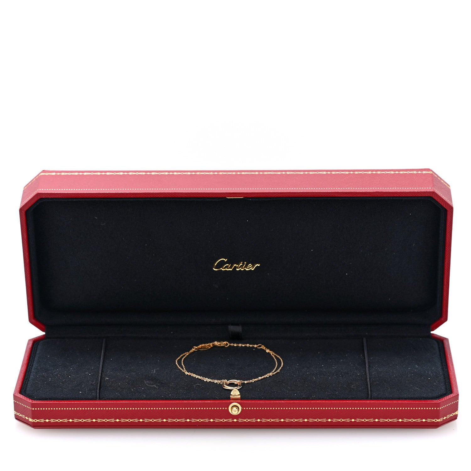 Cartier 18K Pink Yellow White Gold Trinity Bracelet 4 of 4