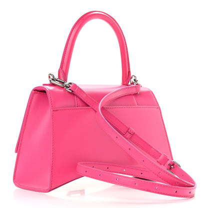Balenciaga Shiny Box Calfskin Small Hourglass Top Handle Bag Acid Fuchsia 3 of 8