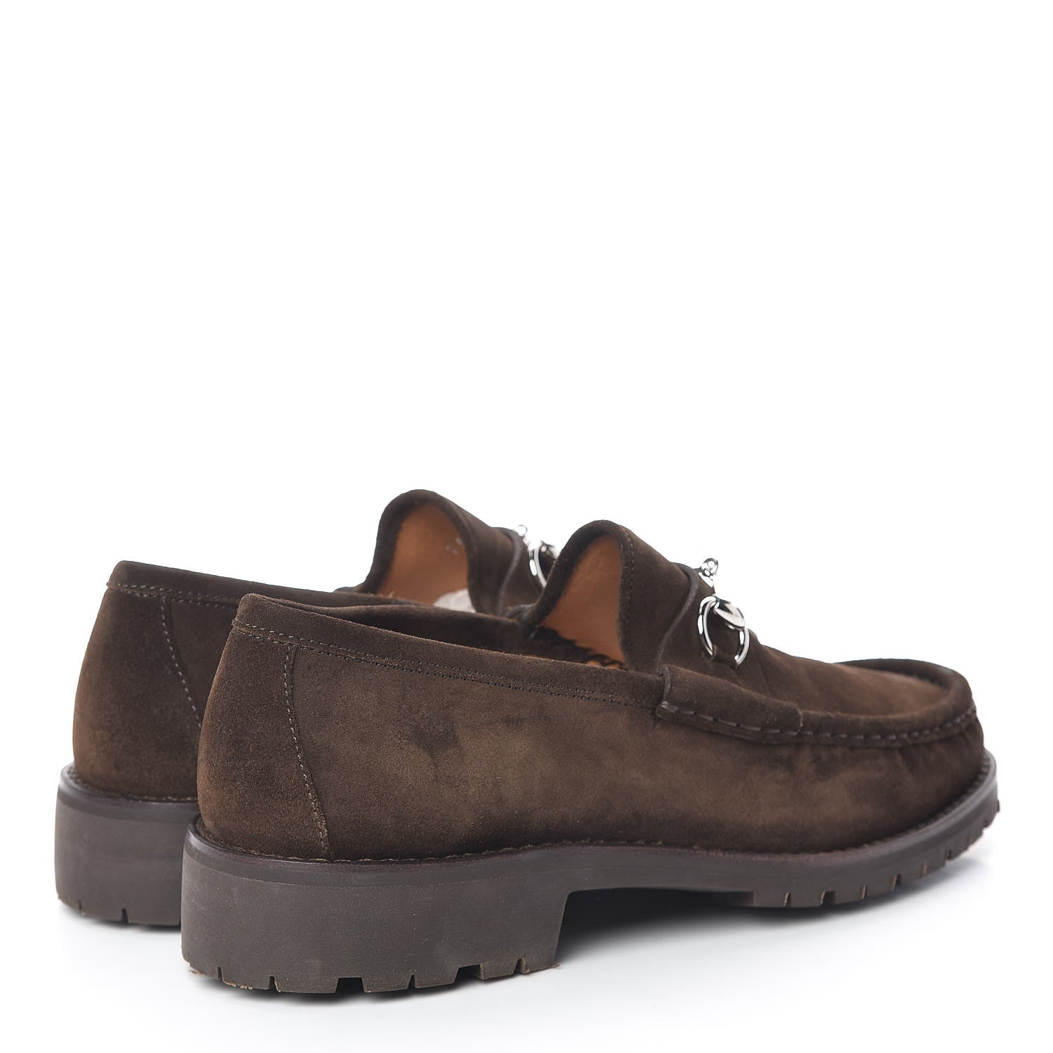 Gucci Suede Mens Horsebit Lug Sole Loafers 8.5 Jasper 4 of 11