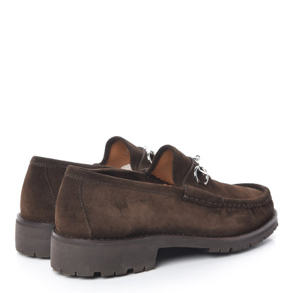 Gucci Suede Mens Horsebit Lug Sole Loafers 8.5 Jasper 4 of 11