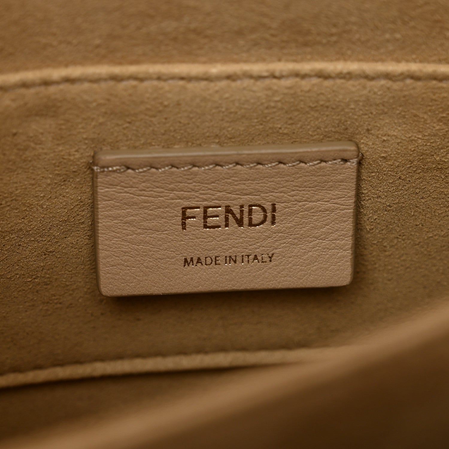 Fendi Vitello Liberty Bi-Color FF 1974 Embossed Small Kan U Shoulder Bag Maya Black 7 of 9