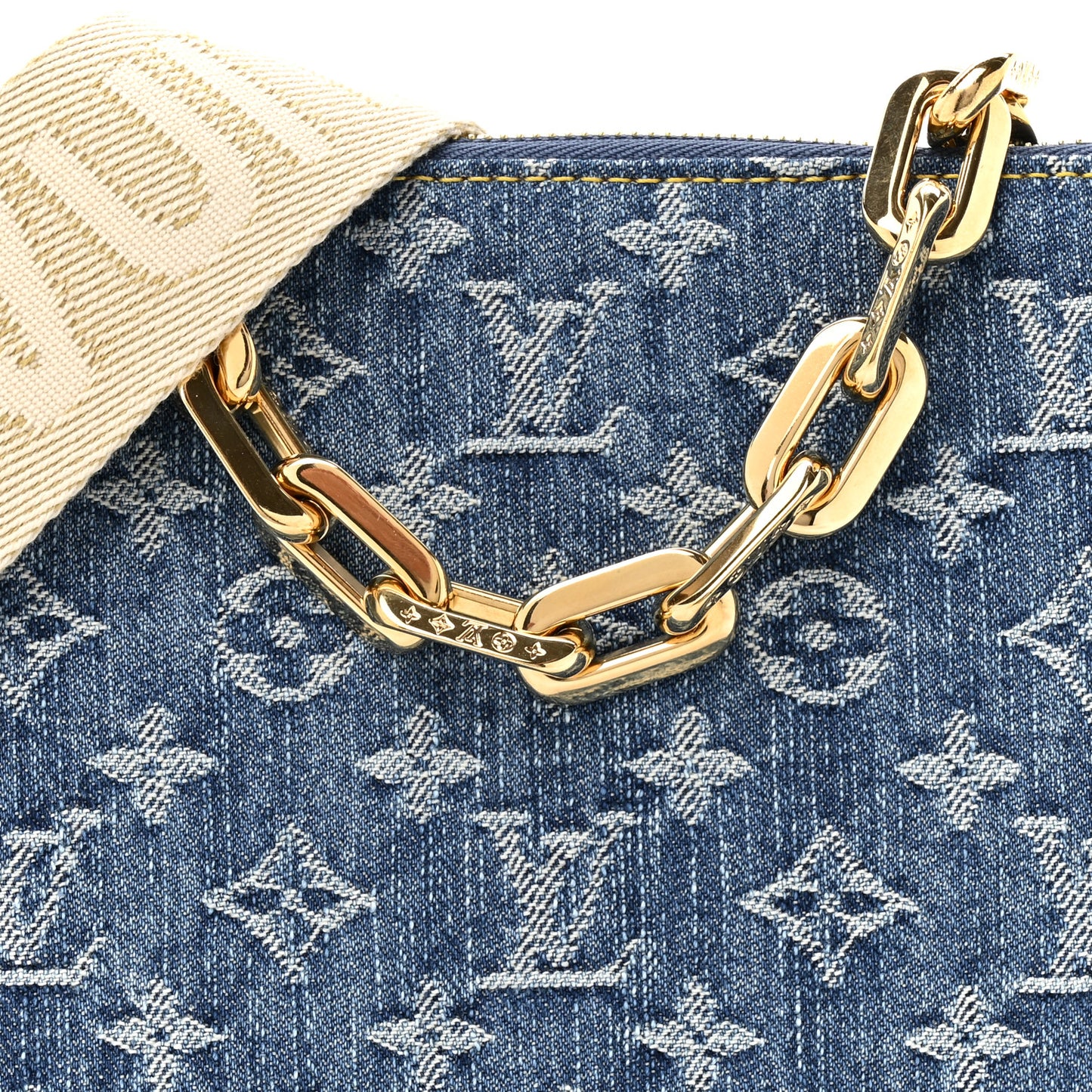 Monogram Denim Coussin PM Blue