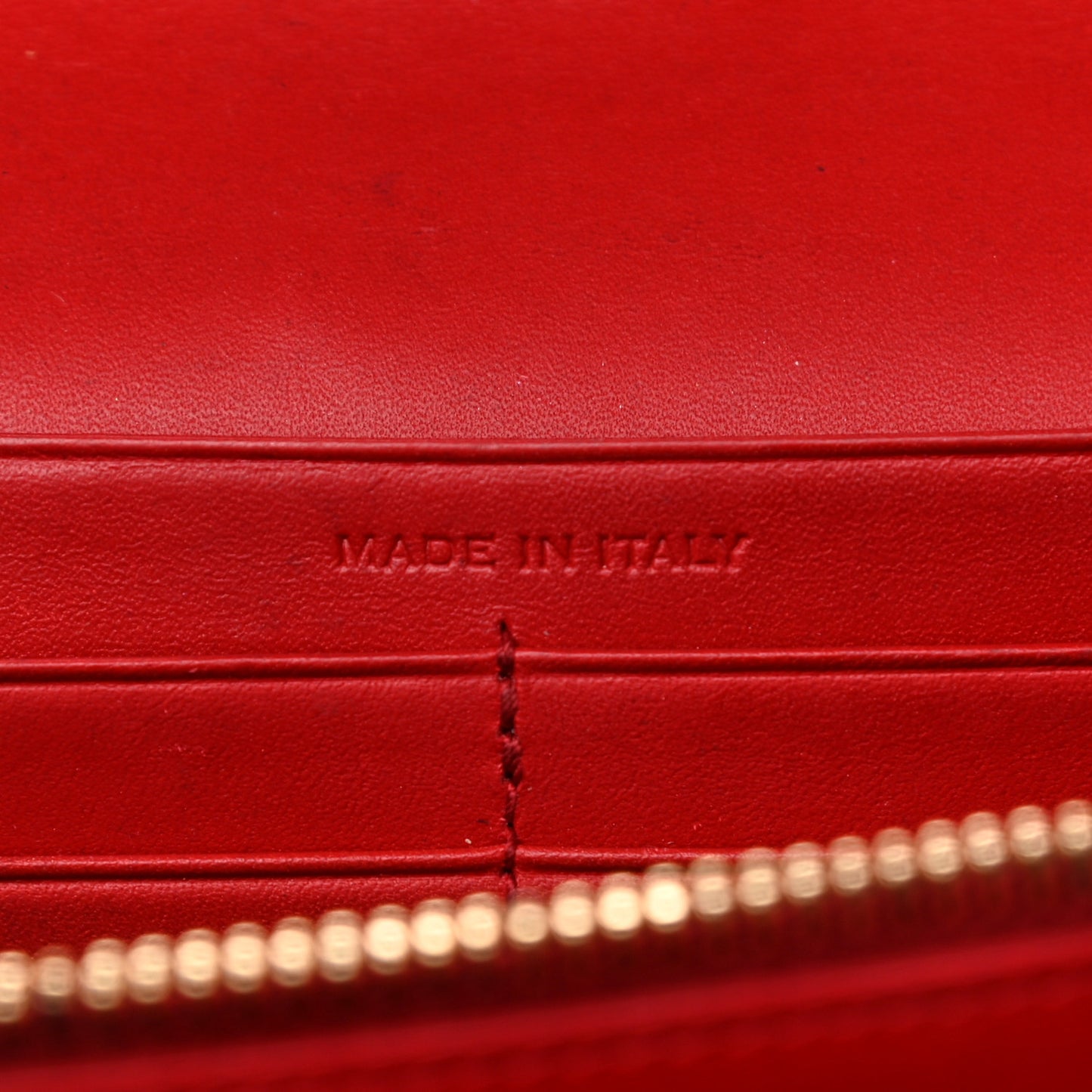 Smooth Calfskin Classic Monogram Kate Wallet On Chain Red