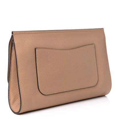 Gucci Pebbled Calfskin Bamboo Daily Clutch Camel 2 of 7